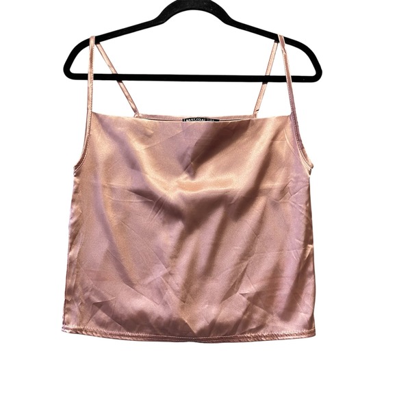 Nasty Gal Tops - NEW Nasty Gal Womens Cami Top Size 0 Rose Gold‎ Cowl Neck Satin Party Feminine